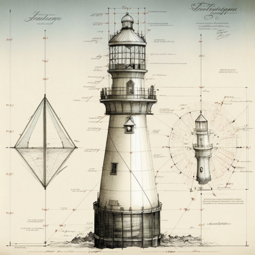 Drawing of a light on top of a buoy