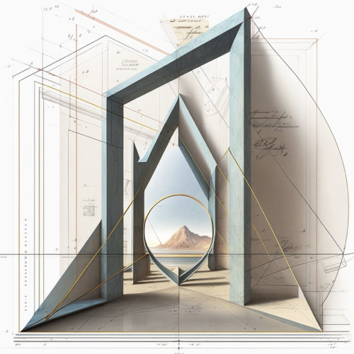 Drawing of an infinity mirror